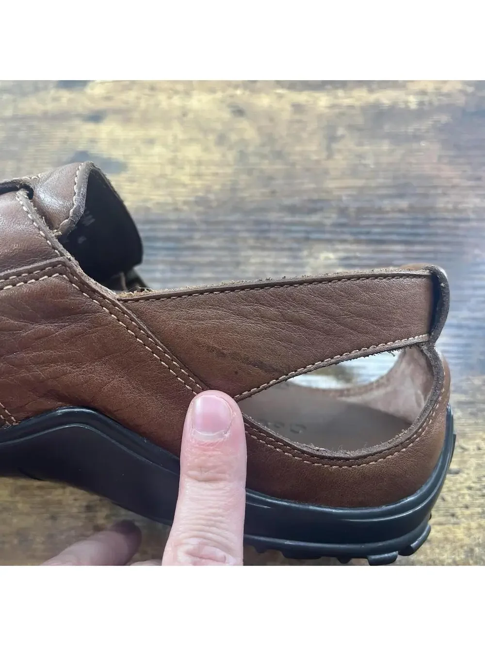 Cole Haan‎ Brown Leather Fisherman Sandals Shoes Buckle Vibram Soles Size 10.5M